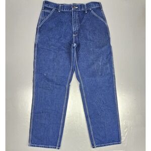 Vintage Carhartt Carpenter Jeans Mens 36x32 Blue Wide Leg Utility 2007 Dungaree